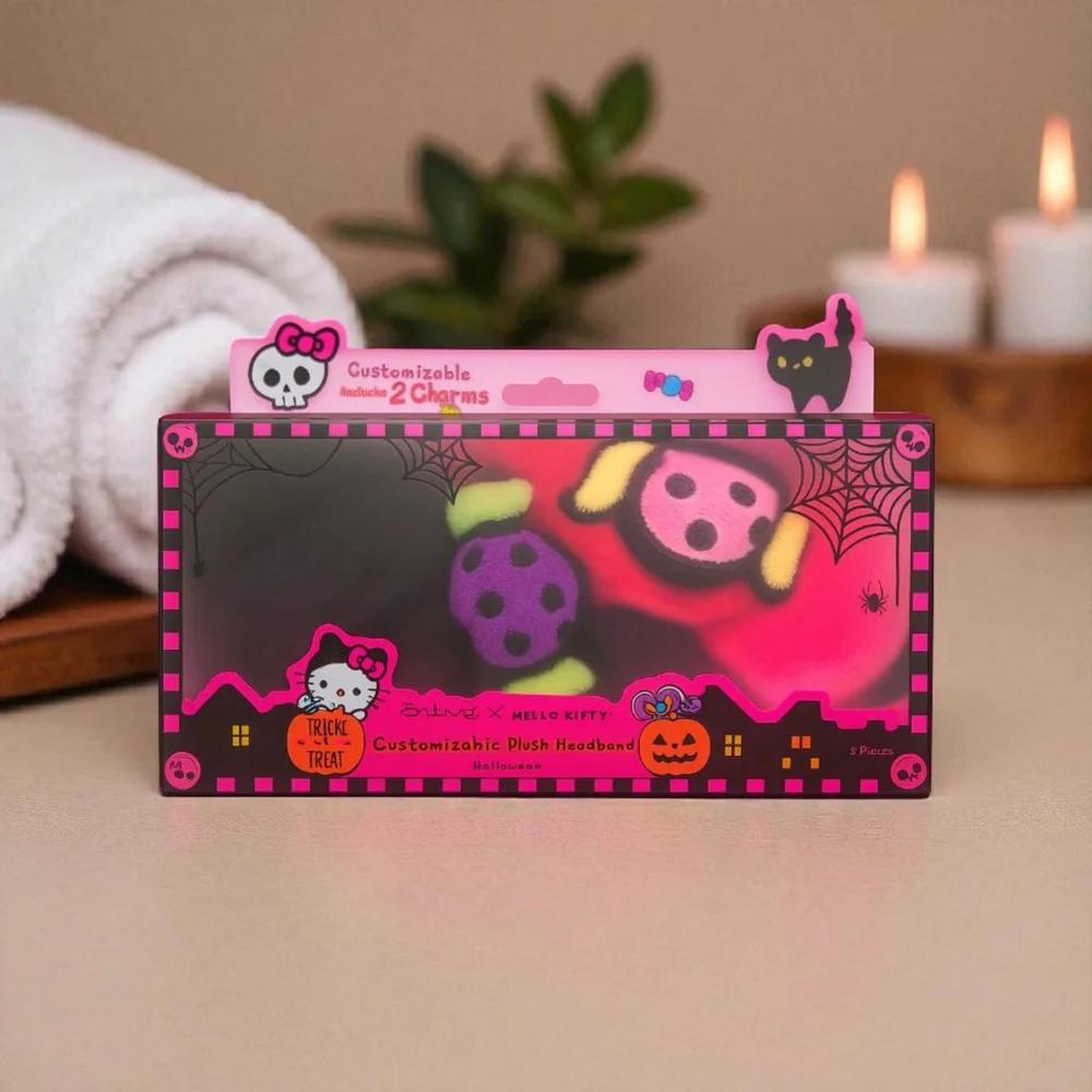 NWT Hello Kitty The Creme Shop Plush Halloween Headband Set 3pc Spooky Kawaii